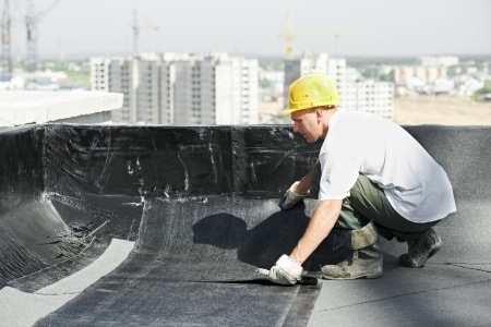Richmond hill flat roof repair with mod-bit material 